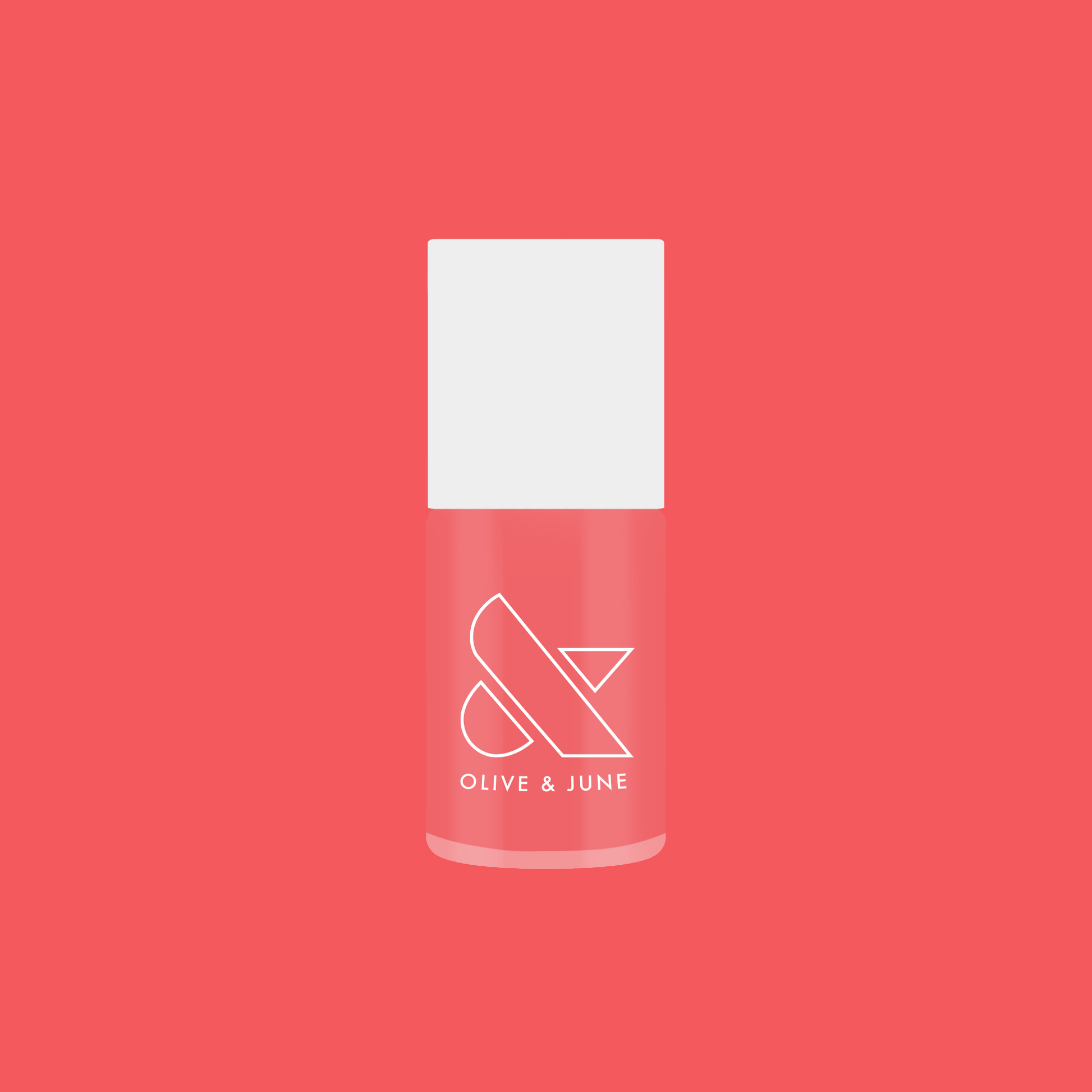 Olive and June Maine Character Energy gel polish bottle in vibrant lobster red for a bright at-home mani look