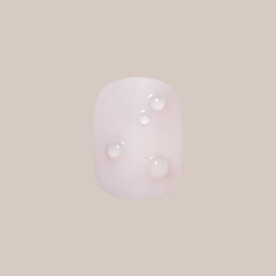 Milky 3D Bubbles - Press-On | Short | Squoval sheer nail with raised 3D bubble accents for easy at-home mani