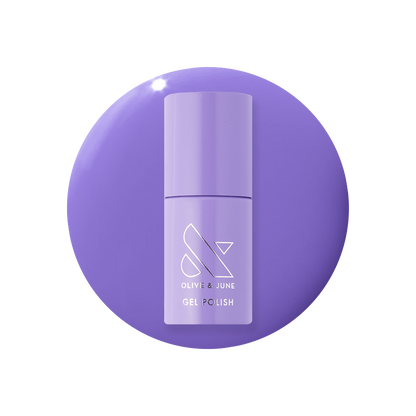 Bold & Unshaken - Gel bottle shown in bold vibrant purple for a long-lasting gel polish manicure by Olive and June