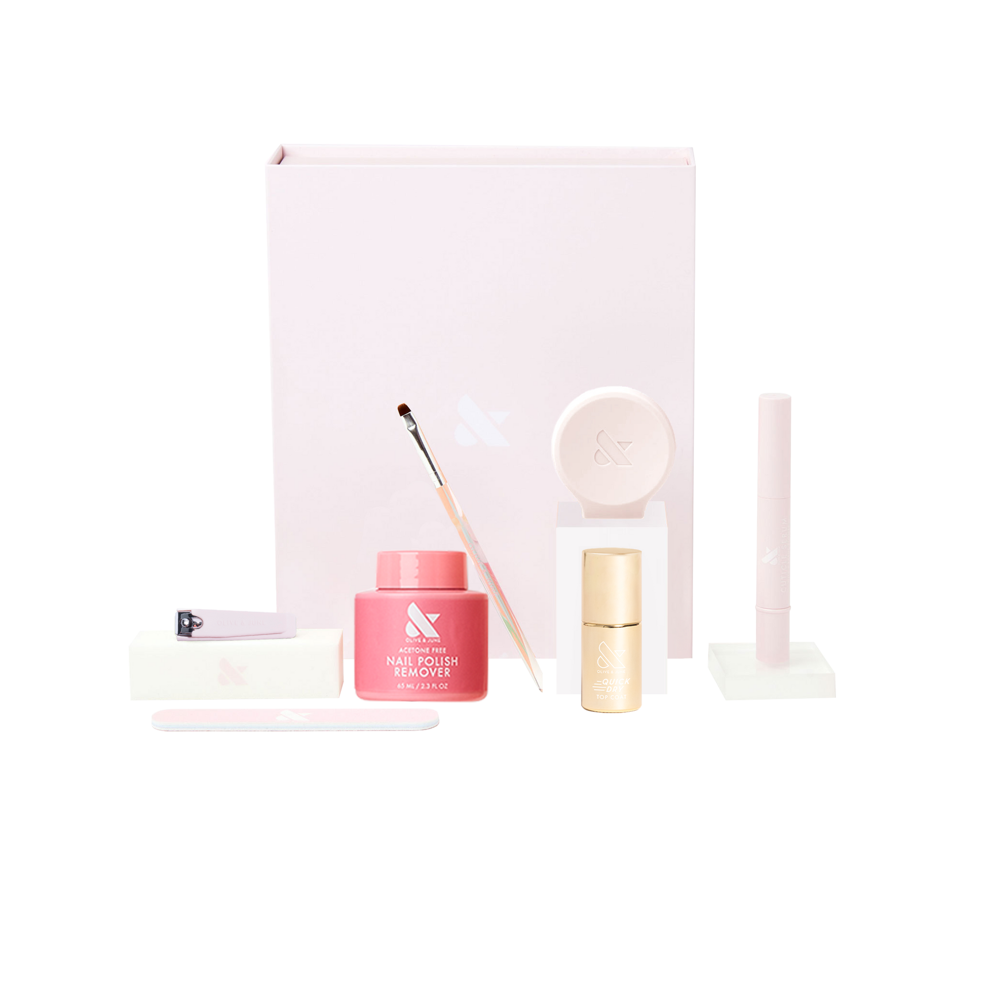 The Quick Dry Mani System - 6 Polishes with remover, brush, and tools for easy at-home manicure and long-lasting polish results