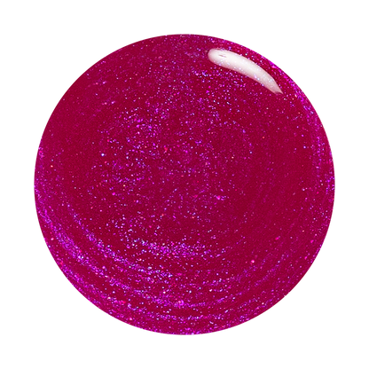 Lily Blooms shimmering magenta gel polish with a sparkling finish for quick dry, long-lasting at-home manicures and pedicures